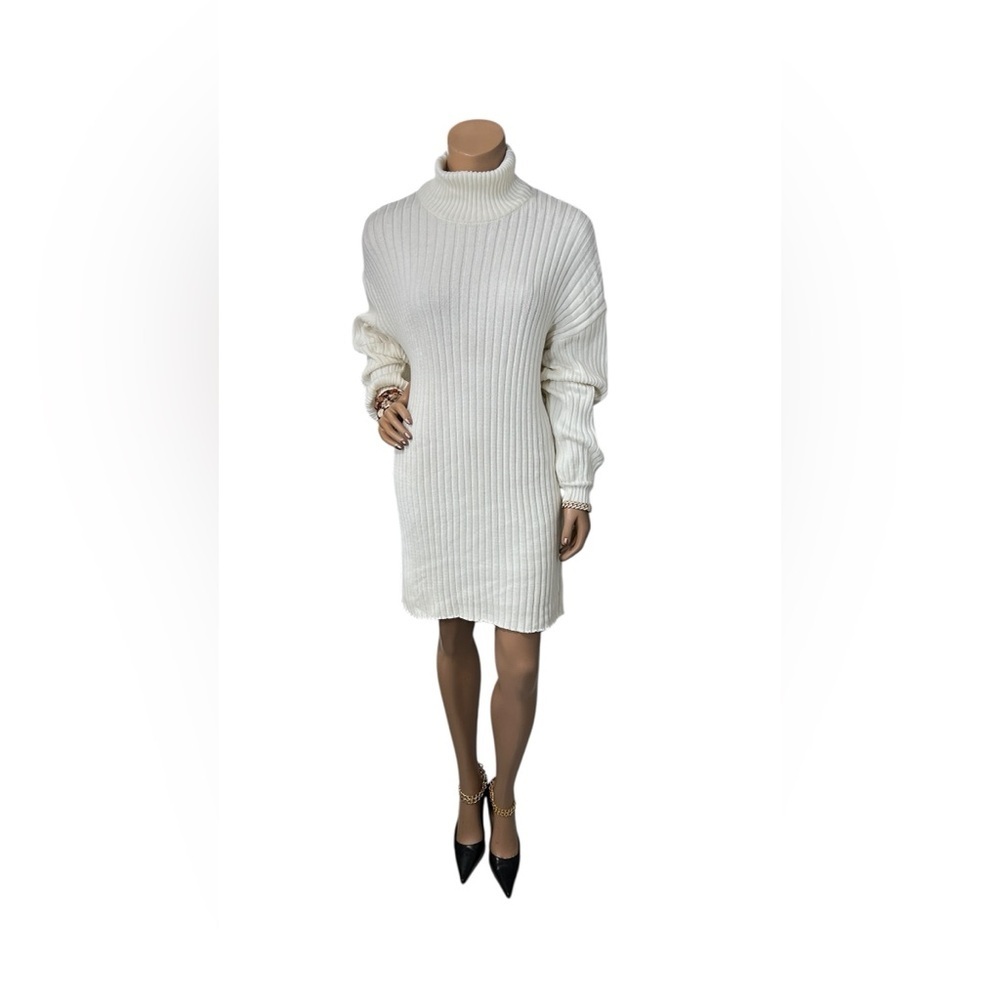 Forever 21 Cream Turtleneck Sweater Dress☑️ - Picture 3 of 8